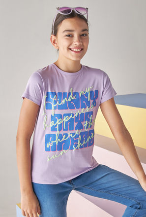 Typography Puff Print Better Cotton T-shirt-mxkids-girlseighttosixteenyrs-clothing-tops-tshirts-2