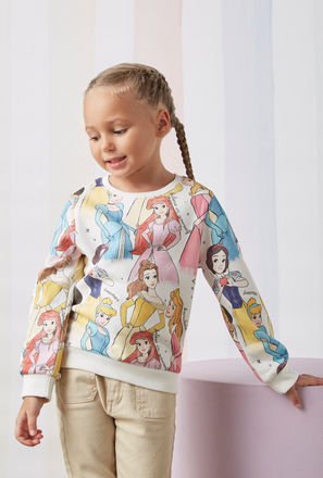 All-Over Disney Princesses Print Sweatshirt-mxkids-girlstwotoeightyrs-clothing-character-hoodiesandsweatshirts-3