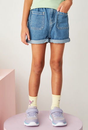 Paperbag Waist Denim Shorts-mxkids-backtoschool-clothing-1