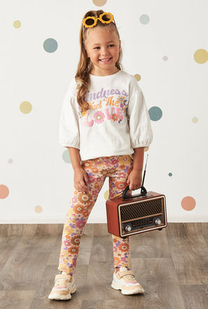 Typography Embossed Top and Leggings Set-mxkids-girlstwotoeightyrs-clothing-sets-1