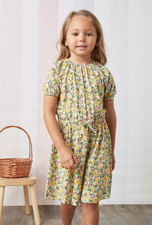 All-Over Floral Print A-line Dress with Raglan Sleeves-mxkids-girlstwotoeightyrs-clothing-dresses-casualdresses-3