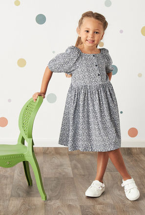 All-Over Floral Print A-line Dress with Puff Sleeves-mxkids-girlstwotoeightyrs-clothing-dresses-casualdresses-2