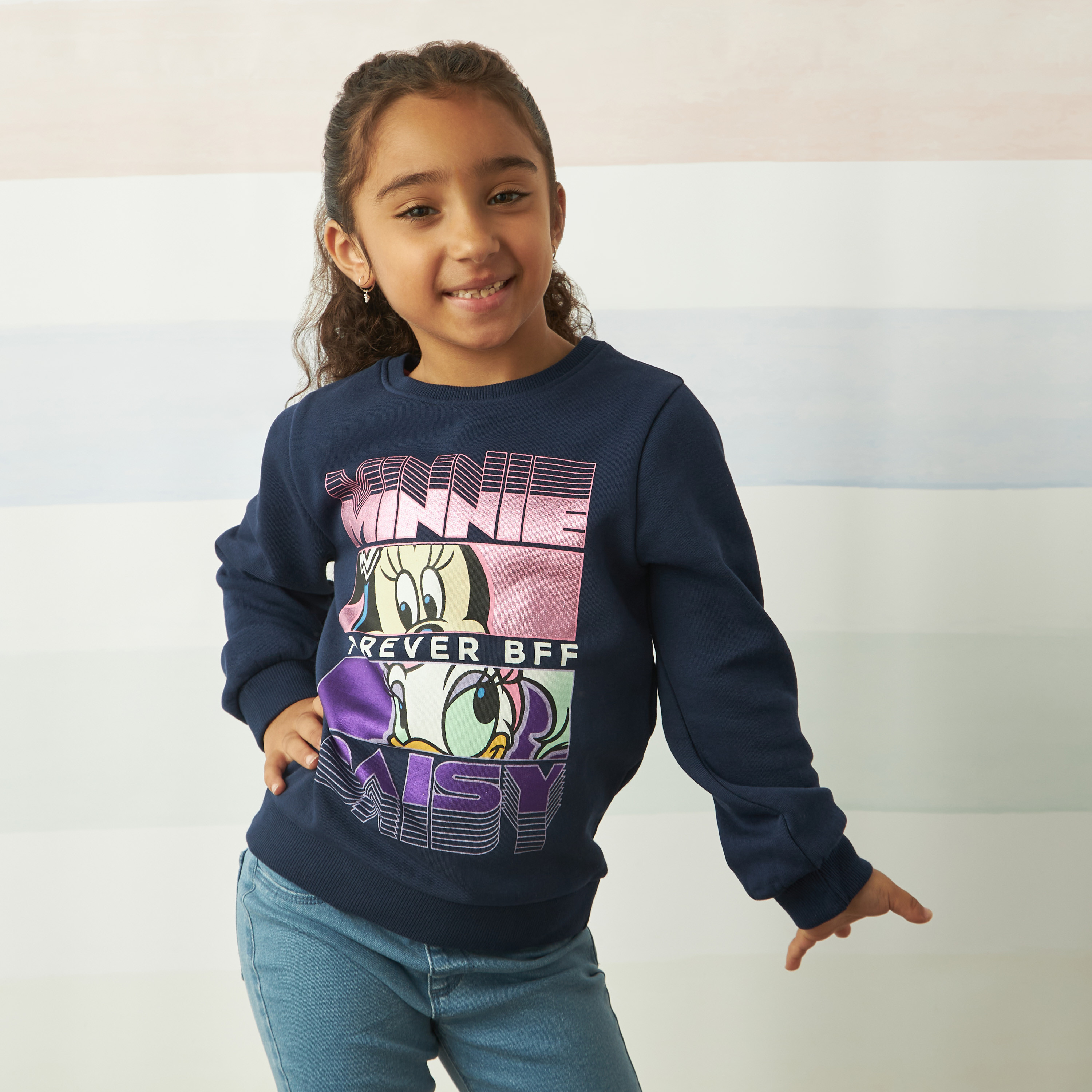 Shop Minnie Mouse and Daisy Duck Graphic Print Sweatshirt Online