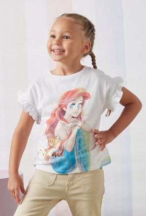 Little Mermaid Graphic Print T-shirt-mxkids-girlstwotoeightyrs-clothing-tops-tshirts-3
