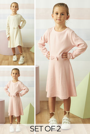 Pack of 2 - Ribbed Dress-mxkids-girlstwotoeightyrs-clothing-dresses-occasiondresses-0