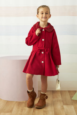 Pleated Coat with Bow Accent-mxkids-girlstwotoeightyrs-clothing-coatsandjackets-coats-0