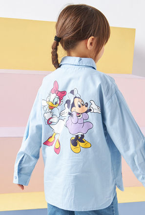 Minnie Mouse and Daisy Duck Print Shirt-mxkids-girlstwotoeightyrs-clothing-tops-shirtsandblouses-3