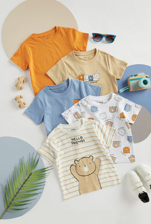 Pack of 5 - Assorted Printed T-shirt-mxkids-babyboyzerototwoyrs-clothing-teesandshirts-tshirts-3