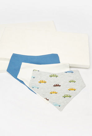 Pack of 3 - Car Print Bib with Button Closure-mxkids-accessories-boys-sets-0