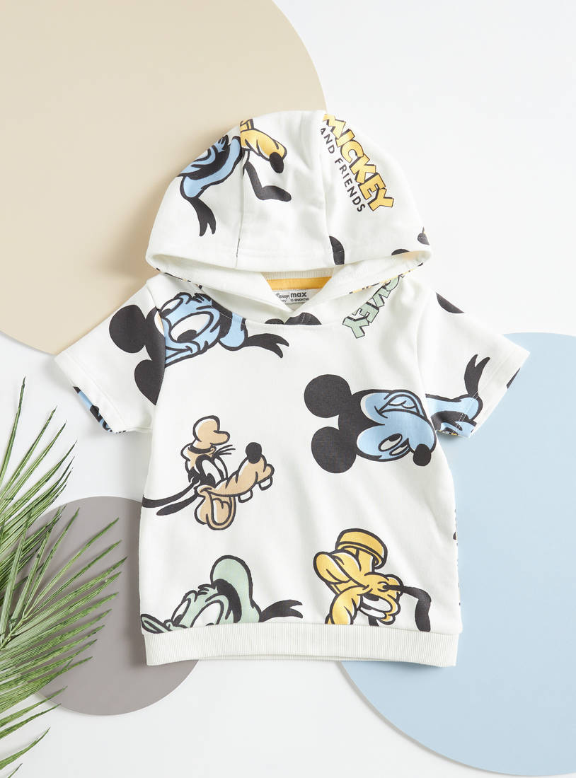 Mickey Mouse and Friends Print Better Cotton Hoodie and Shorts Set-Sets & Outfits-image-1
