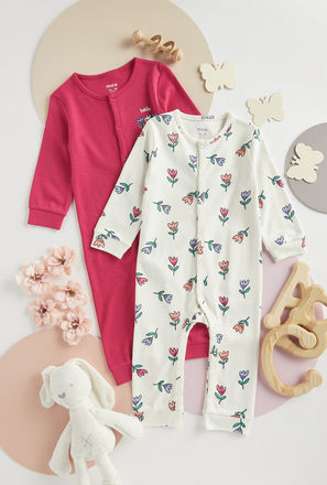Pack of 2 - Floral Print Better Cotton Sleepsuit-mxkids-babygirlzerototwoyrs-clothing-nightwear-sleepsuits-3