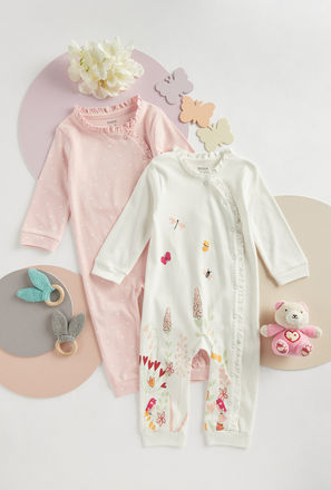Pack of 2 - Printed Better Cotton Sleepsuit-mxkids-babygirlzerototwoyrs-clothing-nightwear-sleepsuits-1