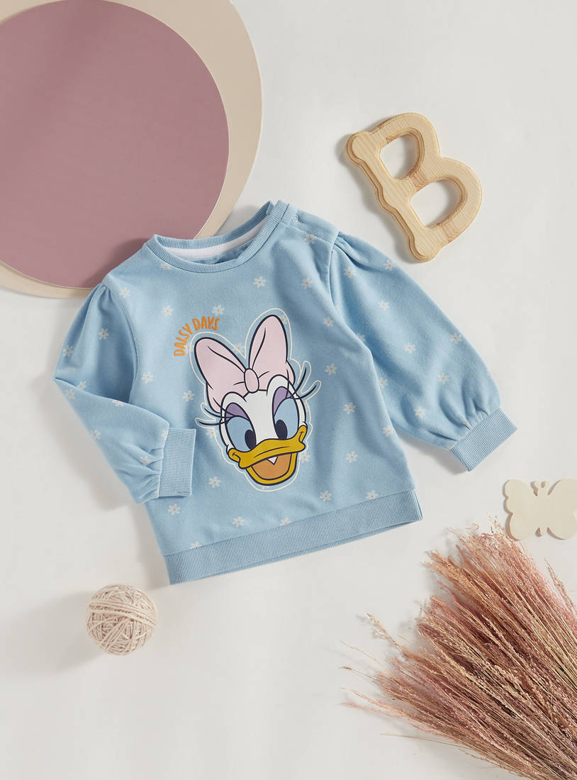 Daisy Duck Printed Sweatshirt-Hoodies & Sweatshirts-image-0