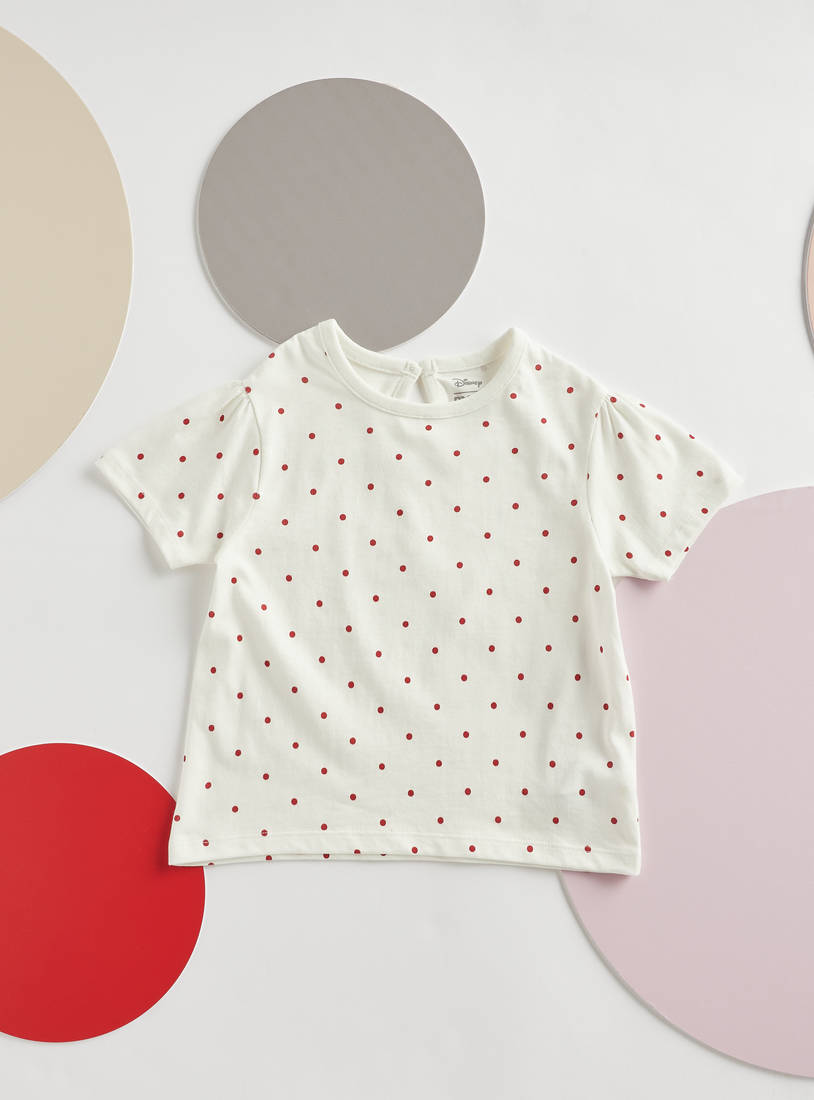 Minnie Mouse Applique Detail Better Cotton T-shirt and Dungaree Set-Sets & Outfits-image-1