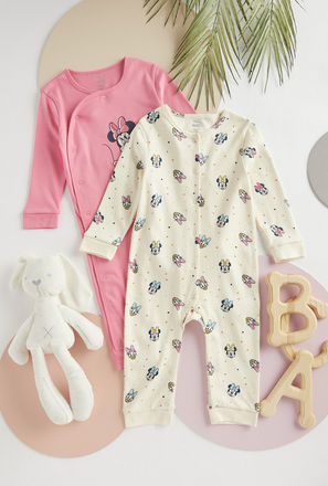 Pack of 2 - Minnie Mouse and Daisy Duck Print Better Cotton Sleepsuit-mxkids-babygirlzerototwoyrs-clothing-character-nightwear-0