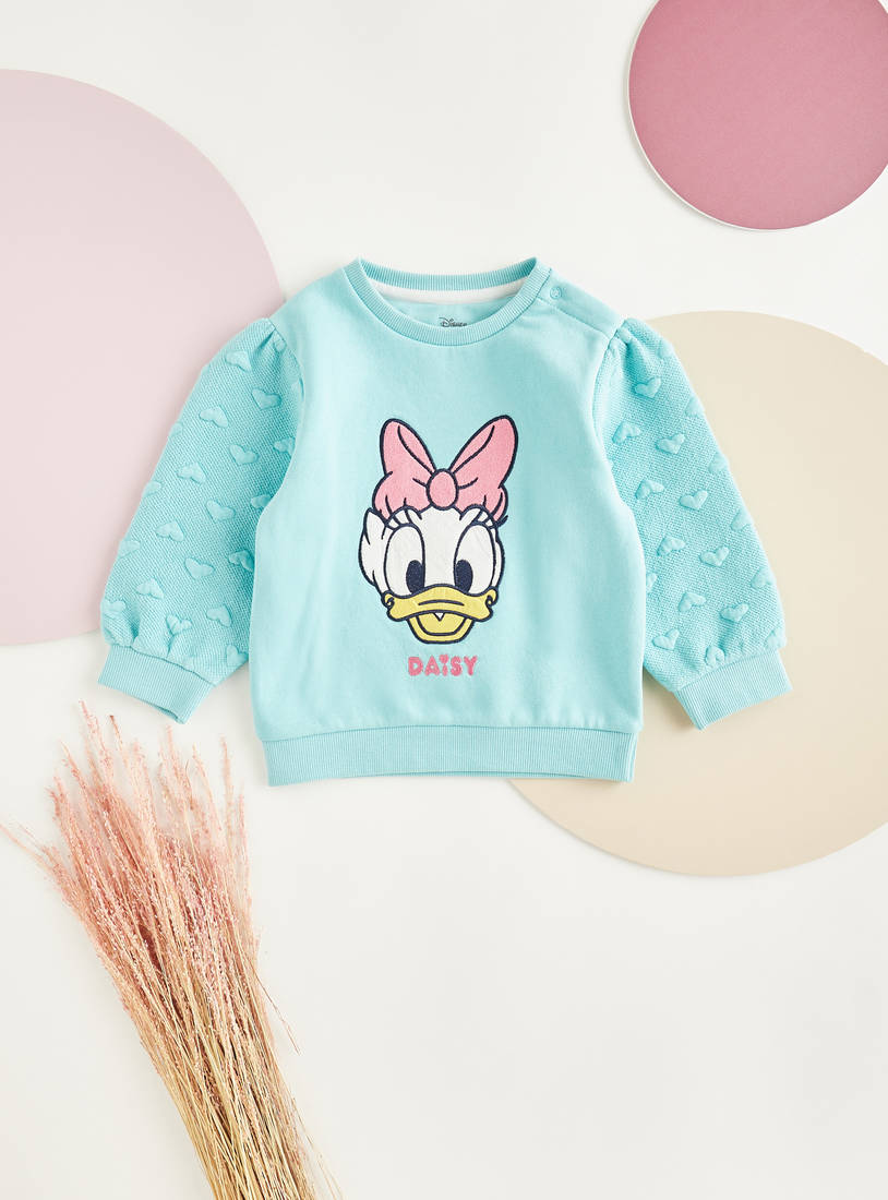 Daisy Duck Embroidered Sweatshirt and Joggers Set-Sets & Outfits-image-1