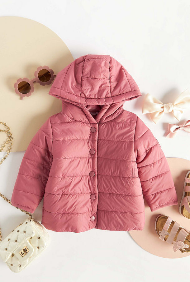 Quilted Puffer Jacket with Hood-undefined-1