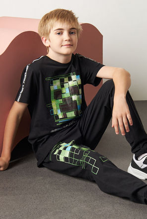 Minecraft Print Pyjama Set-mxkids-boyseighttosixteenyrs-clothing-nightwear-sets-0