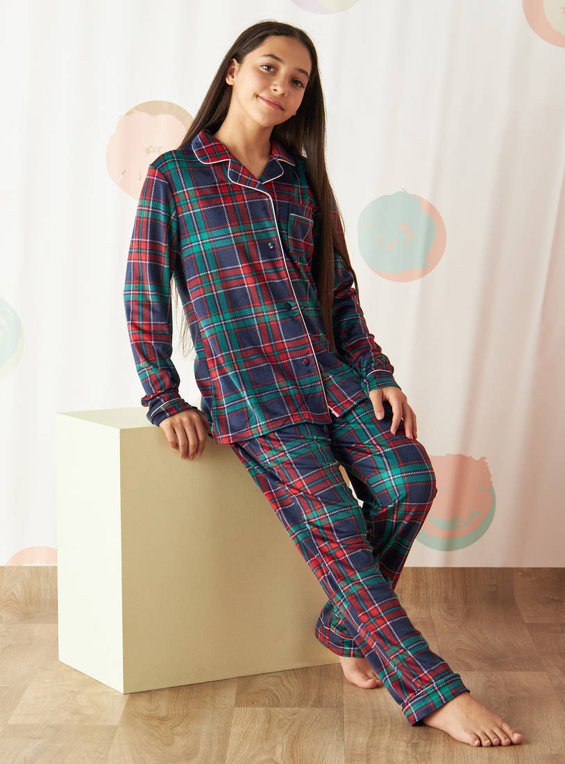 Checked Pyjama Set-Pyjama Sets-image-0