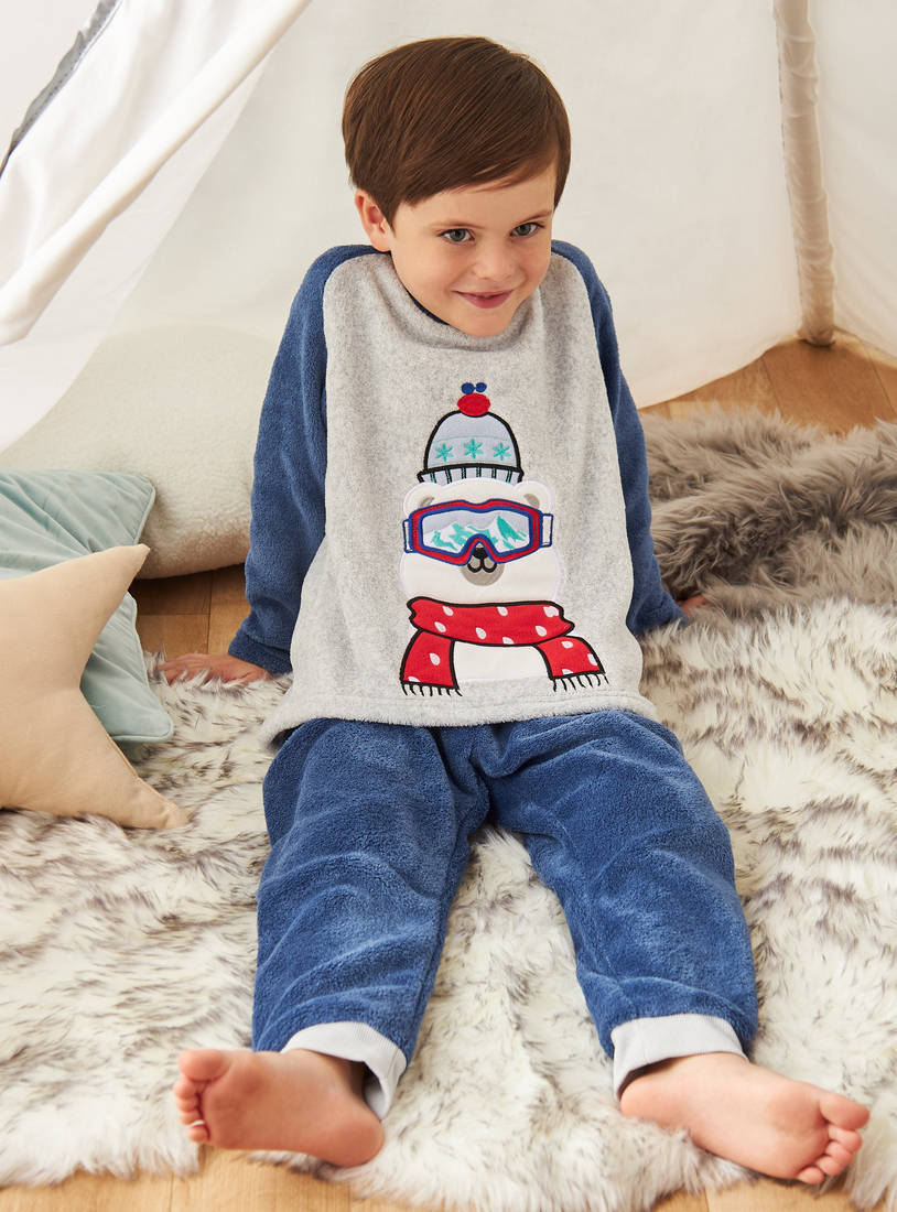 Snowman Applique Pyjama Set-Pyjama Sets-image-0
