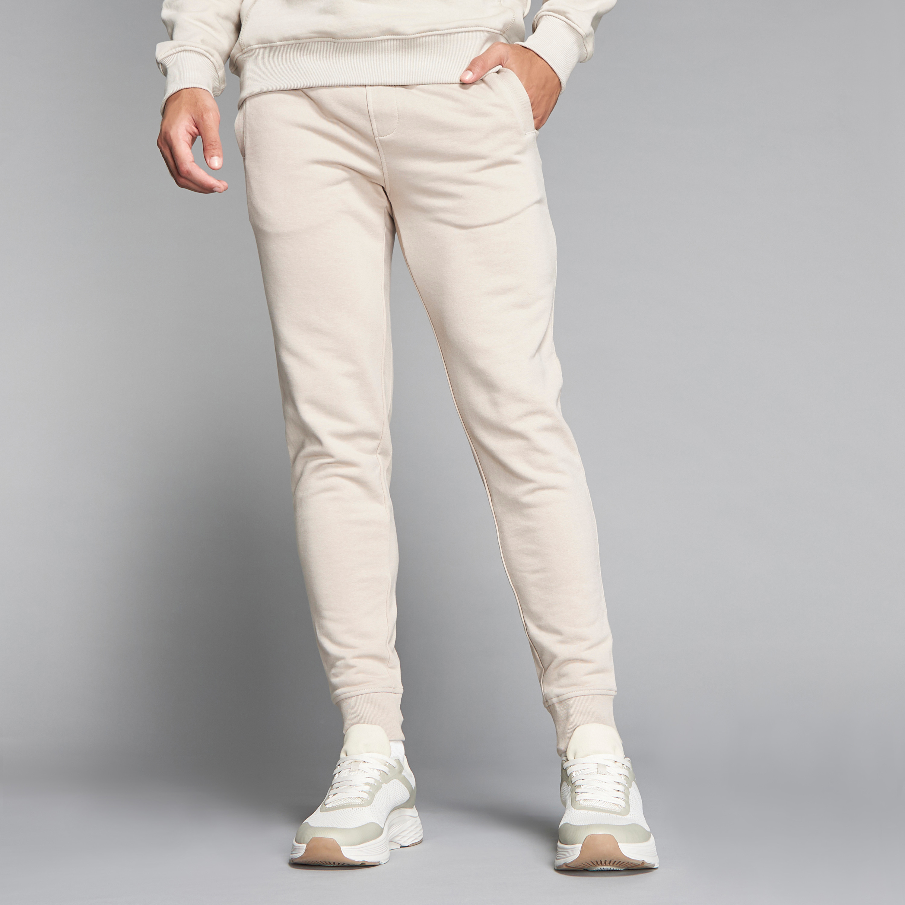 Plain store white joggers