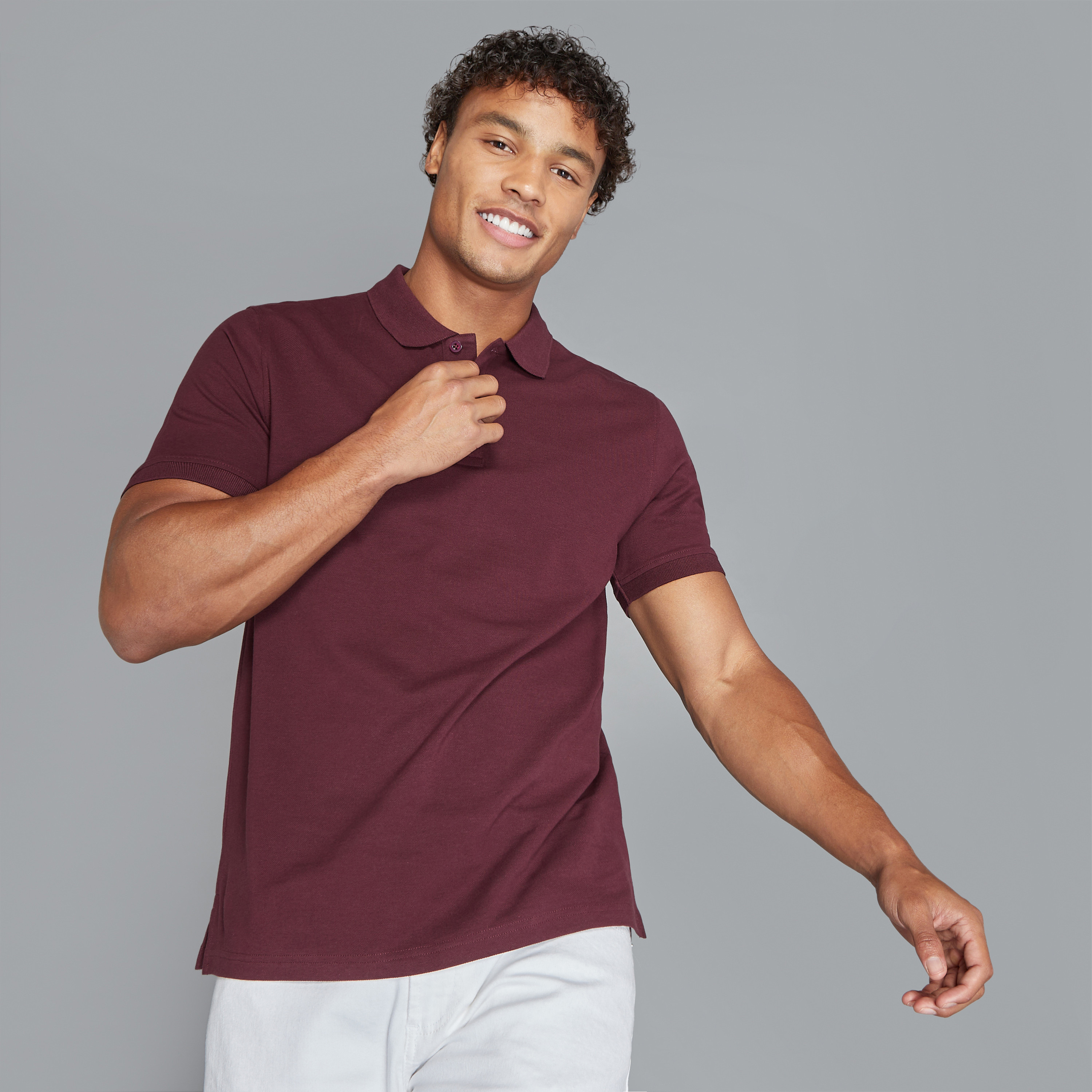 maroon polo outfit