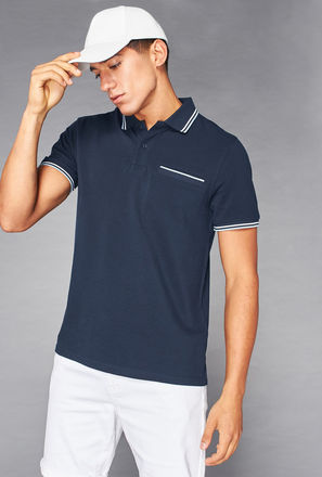 Tipping Detail Polo T-shirt with Welt Pocket-mxmen-clothing-tops-polos-2