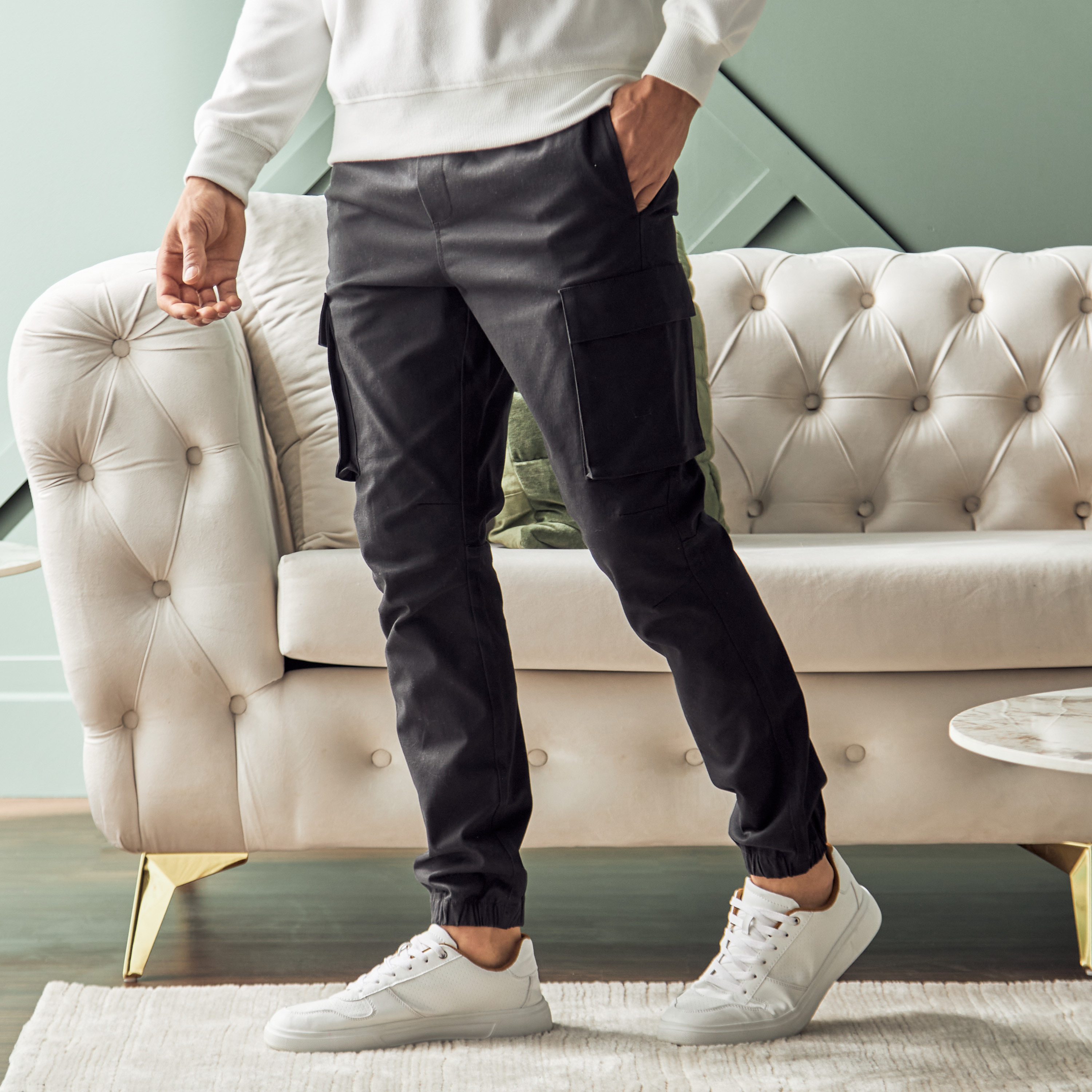 Cargo cotton online joggers