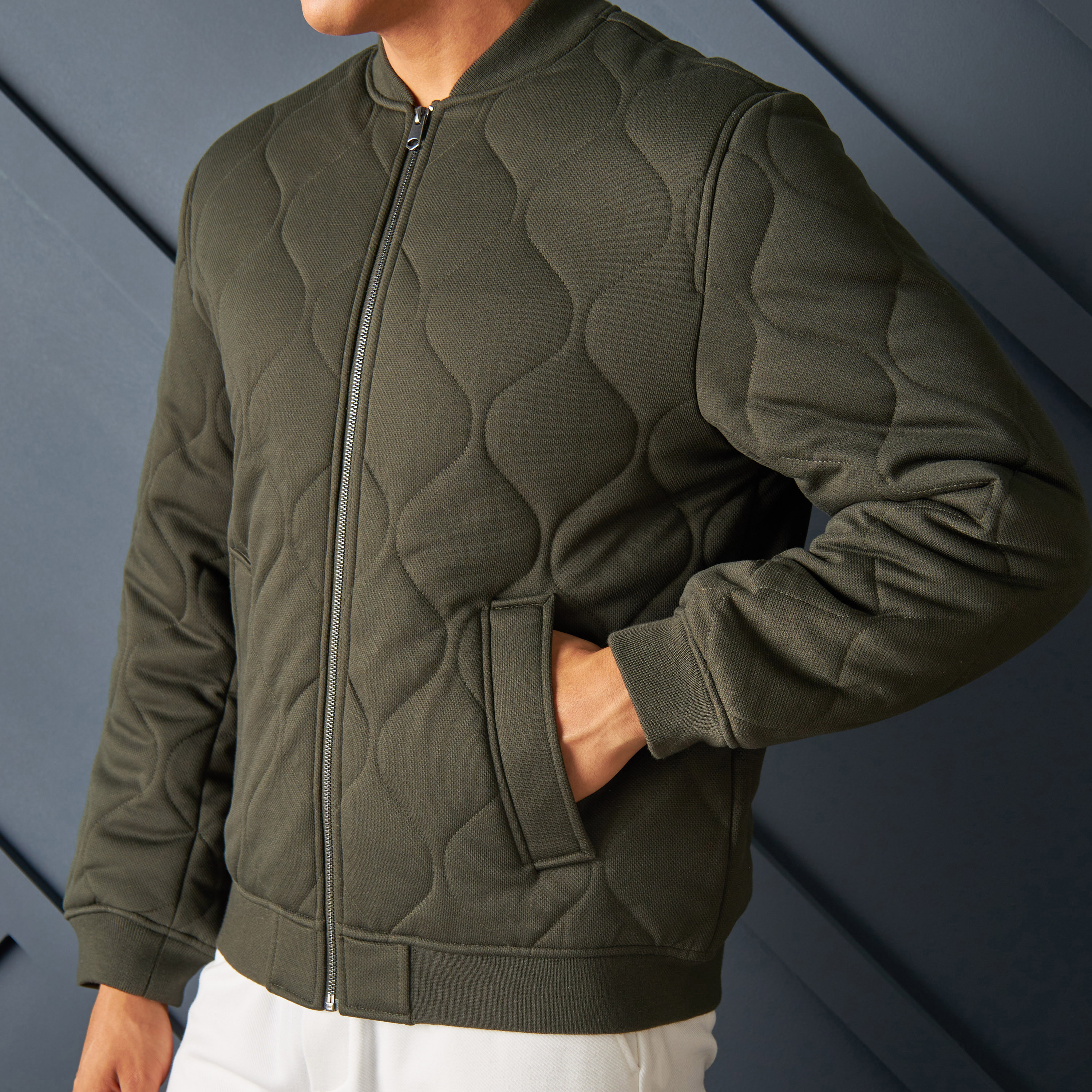 Padded bomber jacket clearance mens