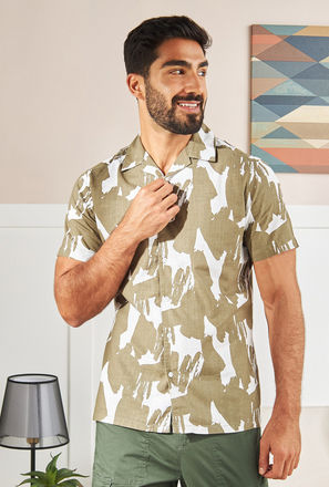All-Over Print Shirt with Camp Collar-mxmen-clothing-tops-shirts-0