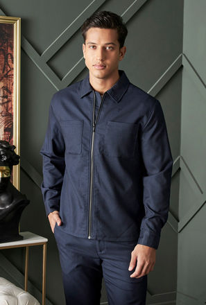 Micro Houndstooth Textured Jacket-mxmen-clothing-coatsandjackets-jackets-0