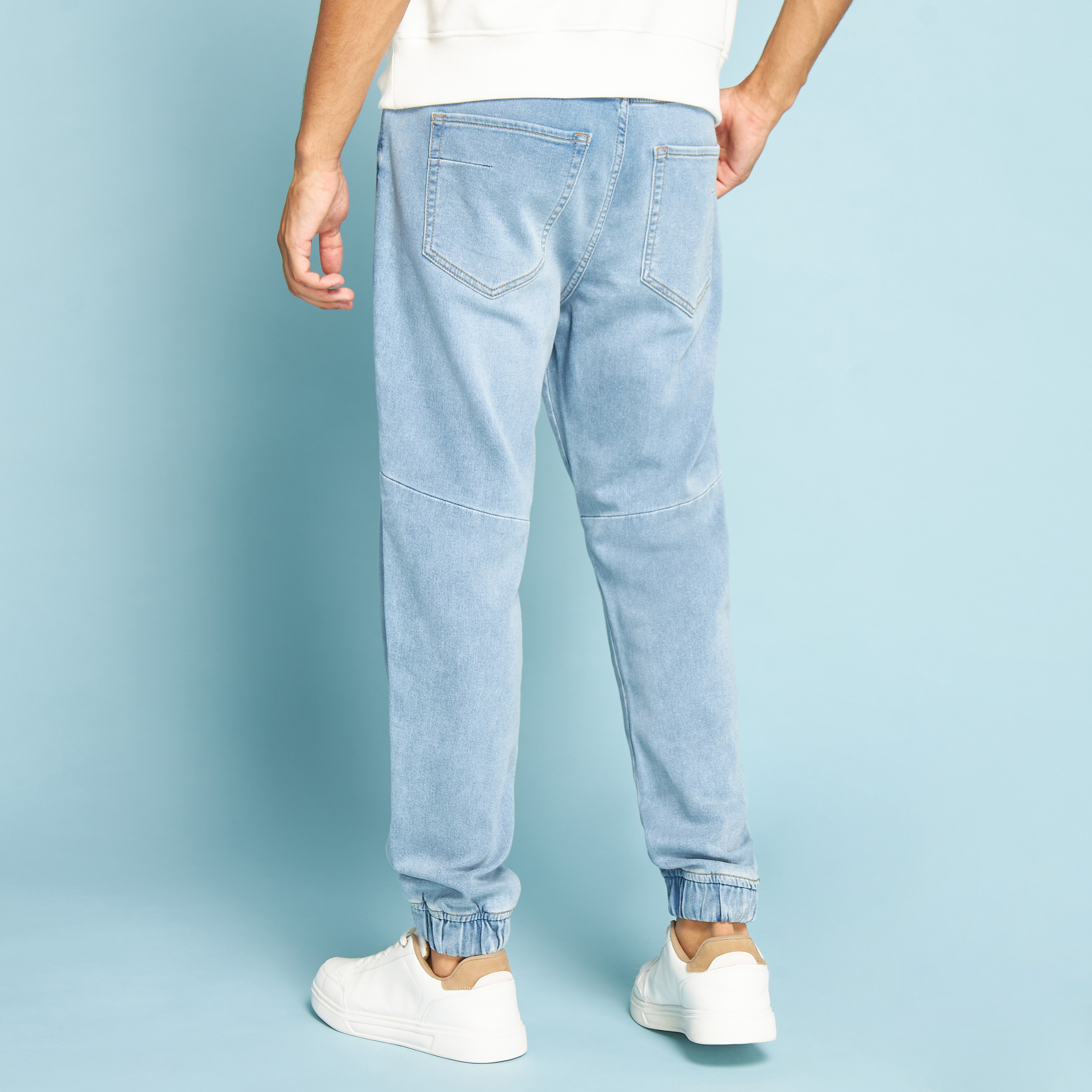 Slim cheap denim joggers