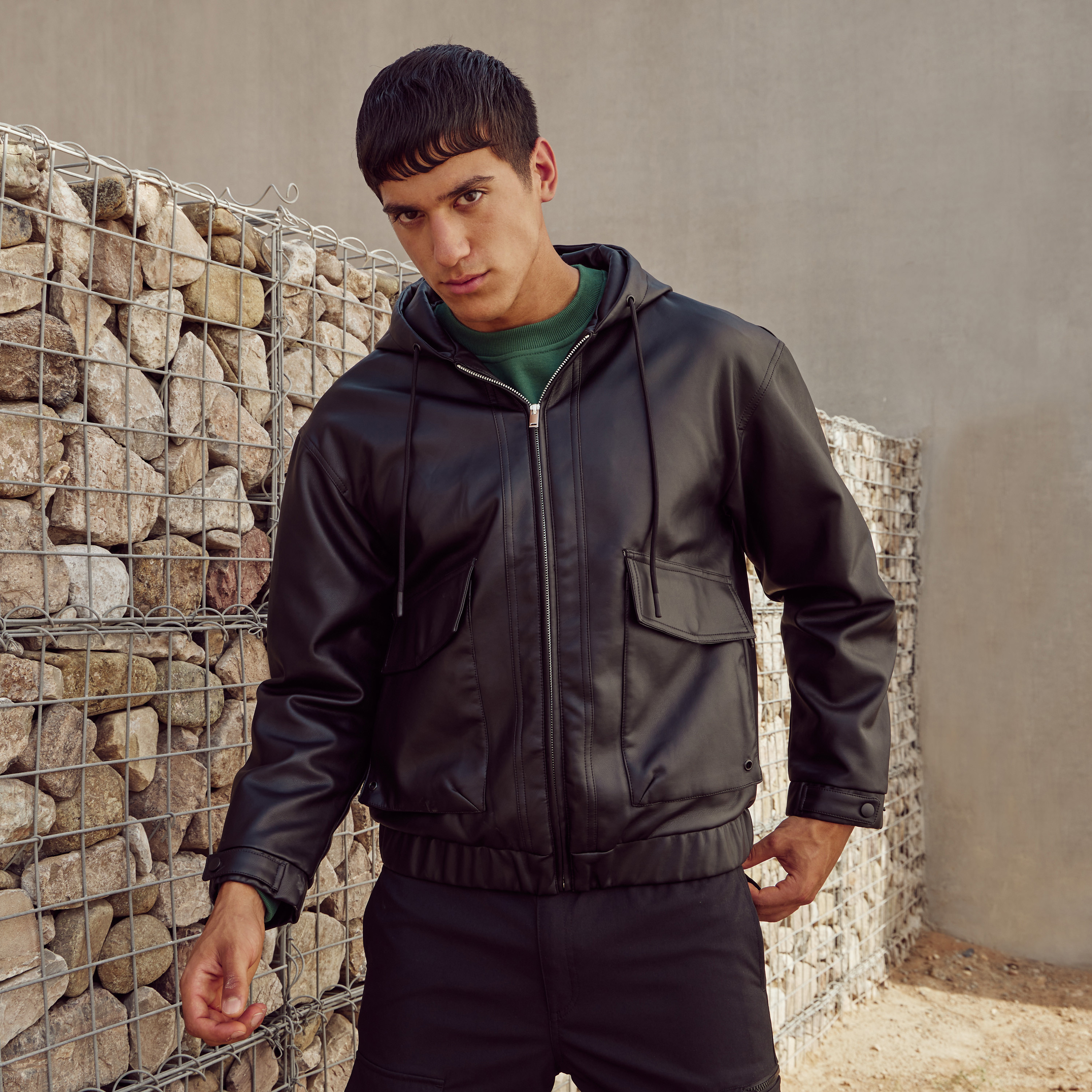 Hooded sales panelled windbreaker