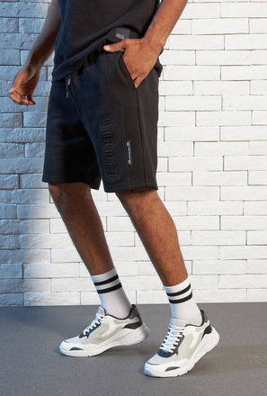 Panel Textured Shorts with Interlock Detail-mxmen-clothing-bottoms-shorts-0