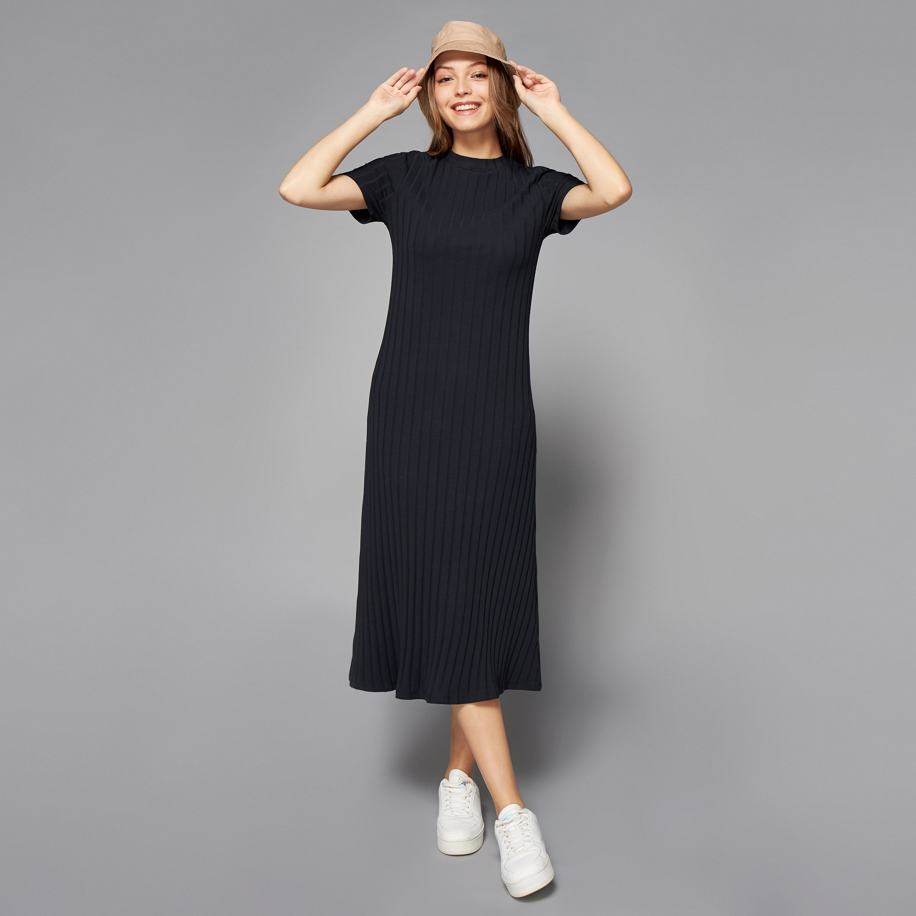 Black midi shift outlet dress