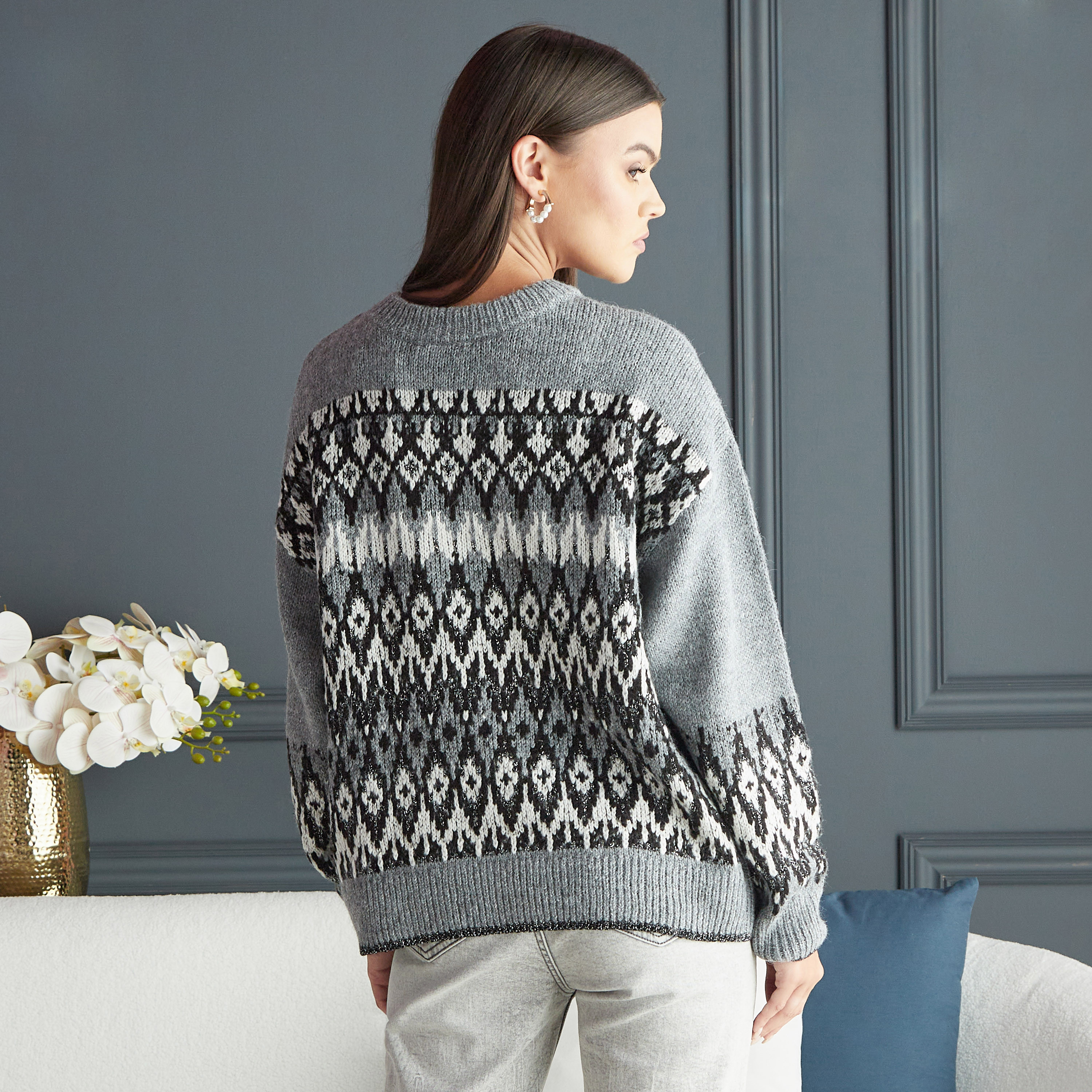 Oversized fair isle clearance sweater