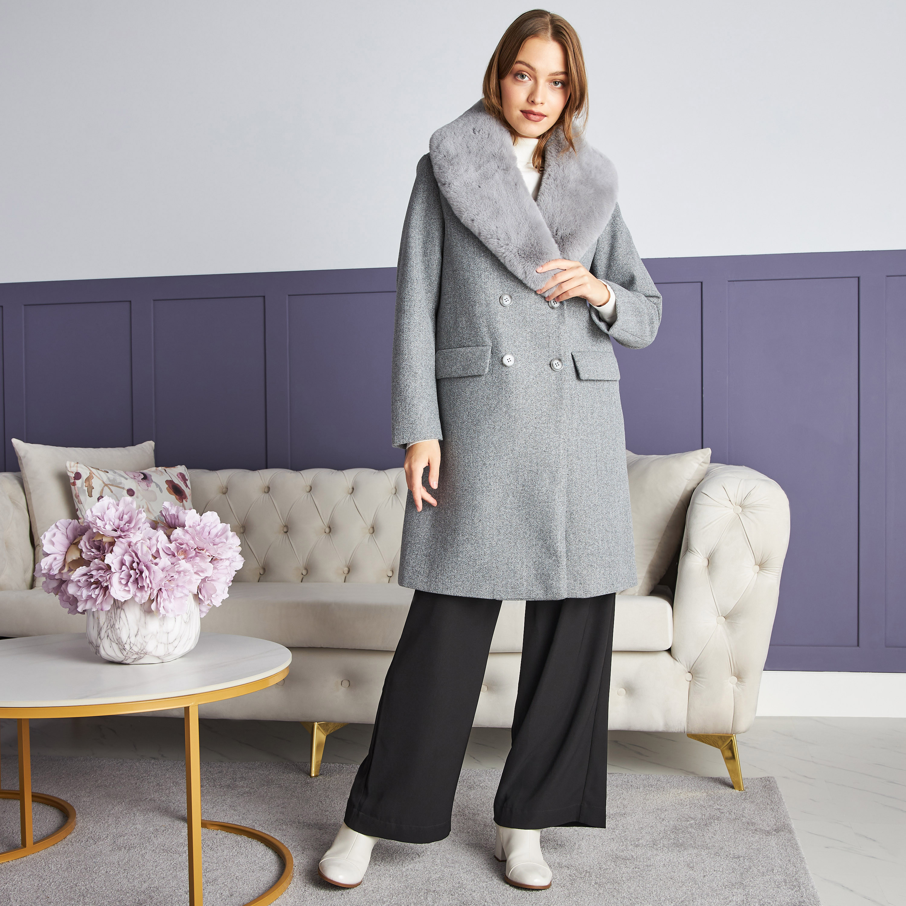 Long on sale textured coat