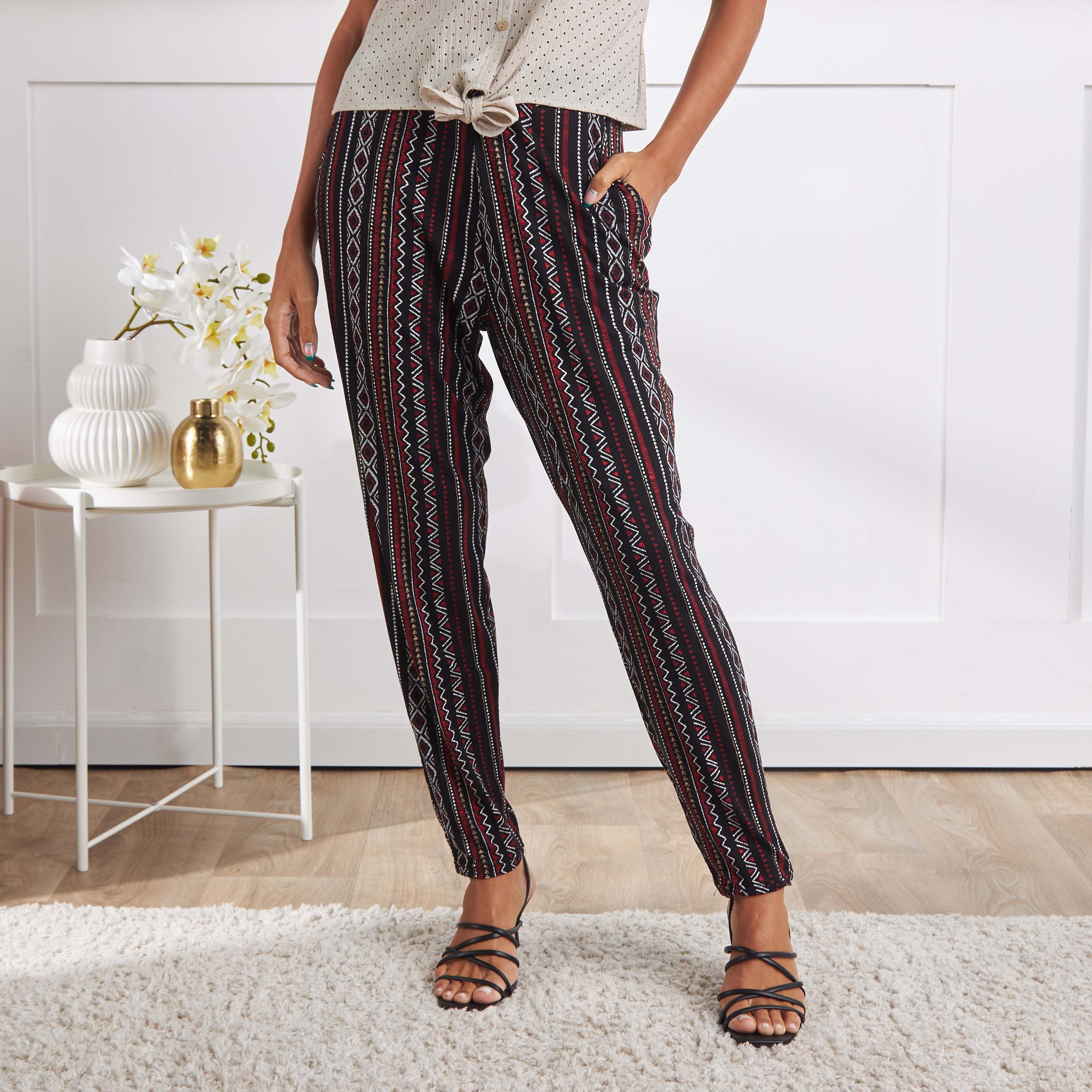 Shop Regular Fit Printed Harem Pants Online Max UAE