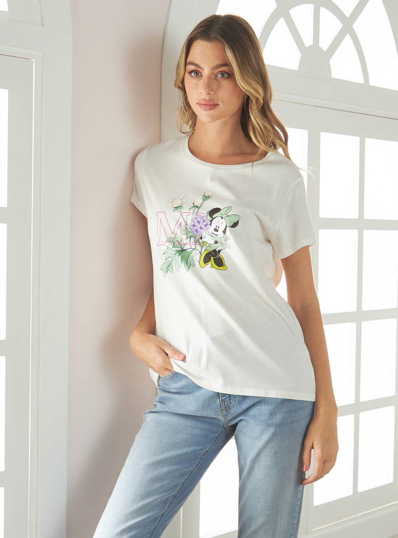 Minnie Mouse Print T-shirt-T-shirts & Vests-image-0