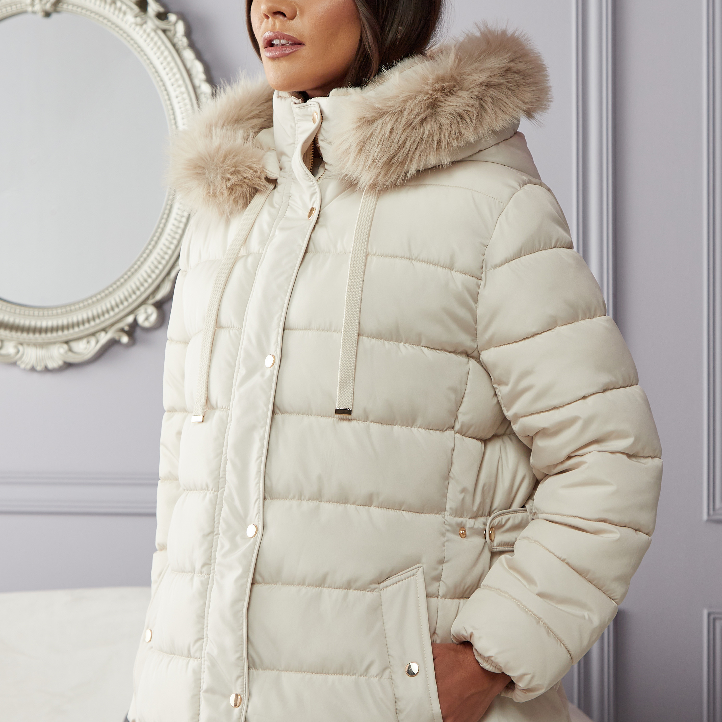 Puffer jacket on sale women hood