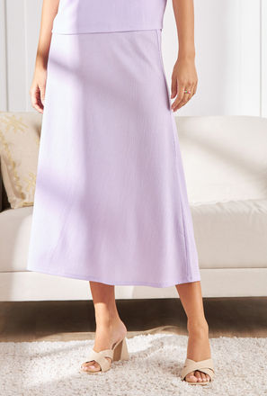 Textured Crepe Skirt-mxwomen-clothing-skirts-midi-2