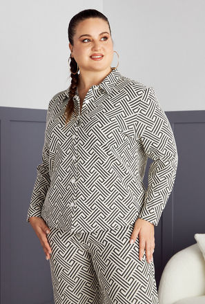 All-Over Textured Jacquard Shirt-mxwomen-clothing-plussizeclothing-tops-shirts-0