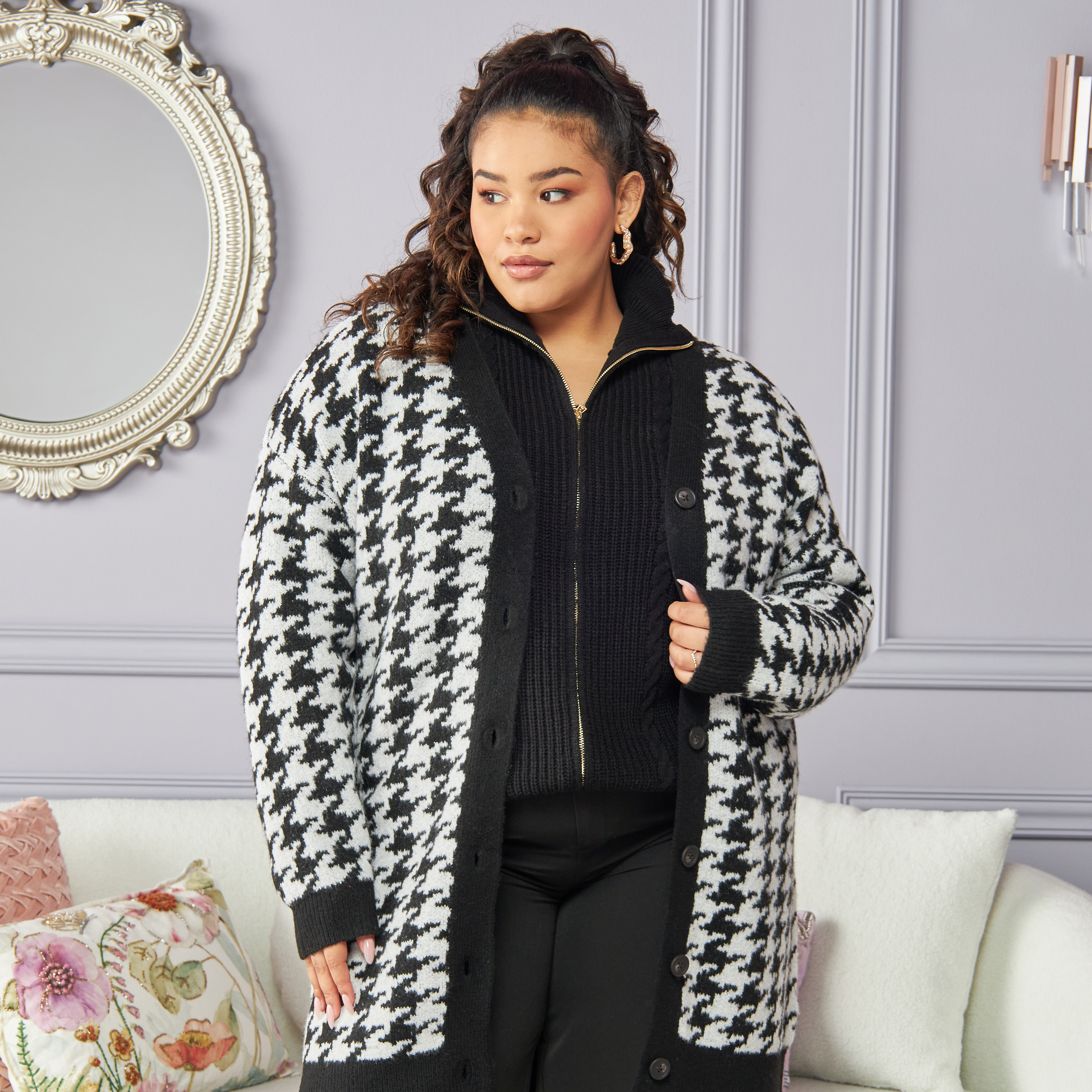 Plus size 2024 heavy cardigan sweaters