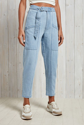 Plain Belted Utility Mom Jeans-mxwomen-clothing-jeans-mom-2