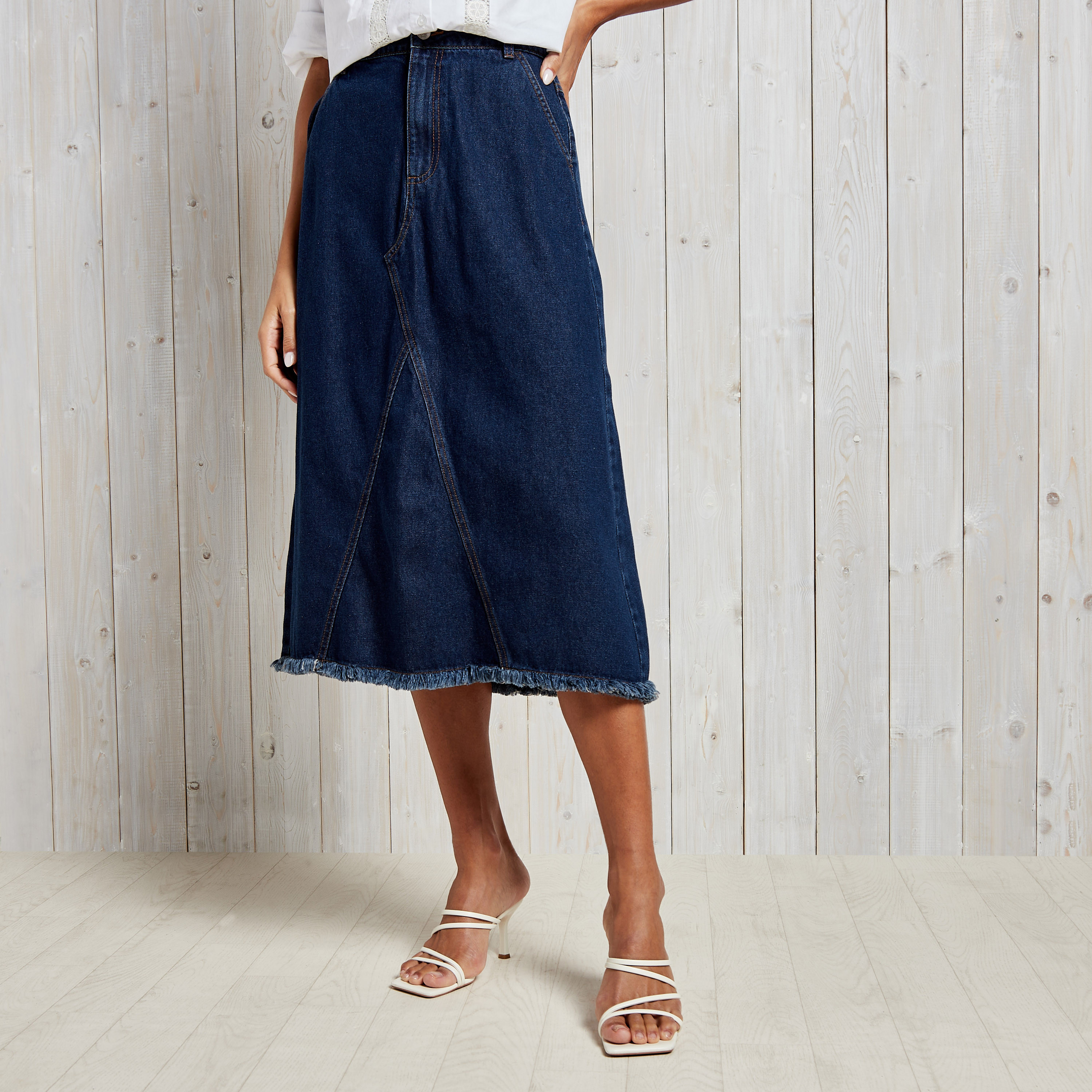 Plain store denim skirt