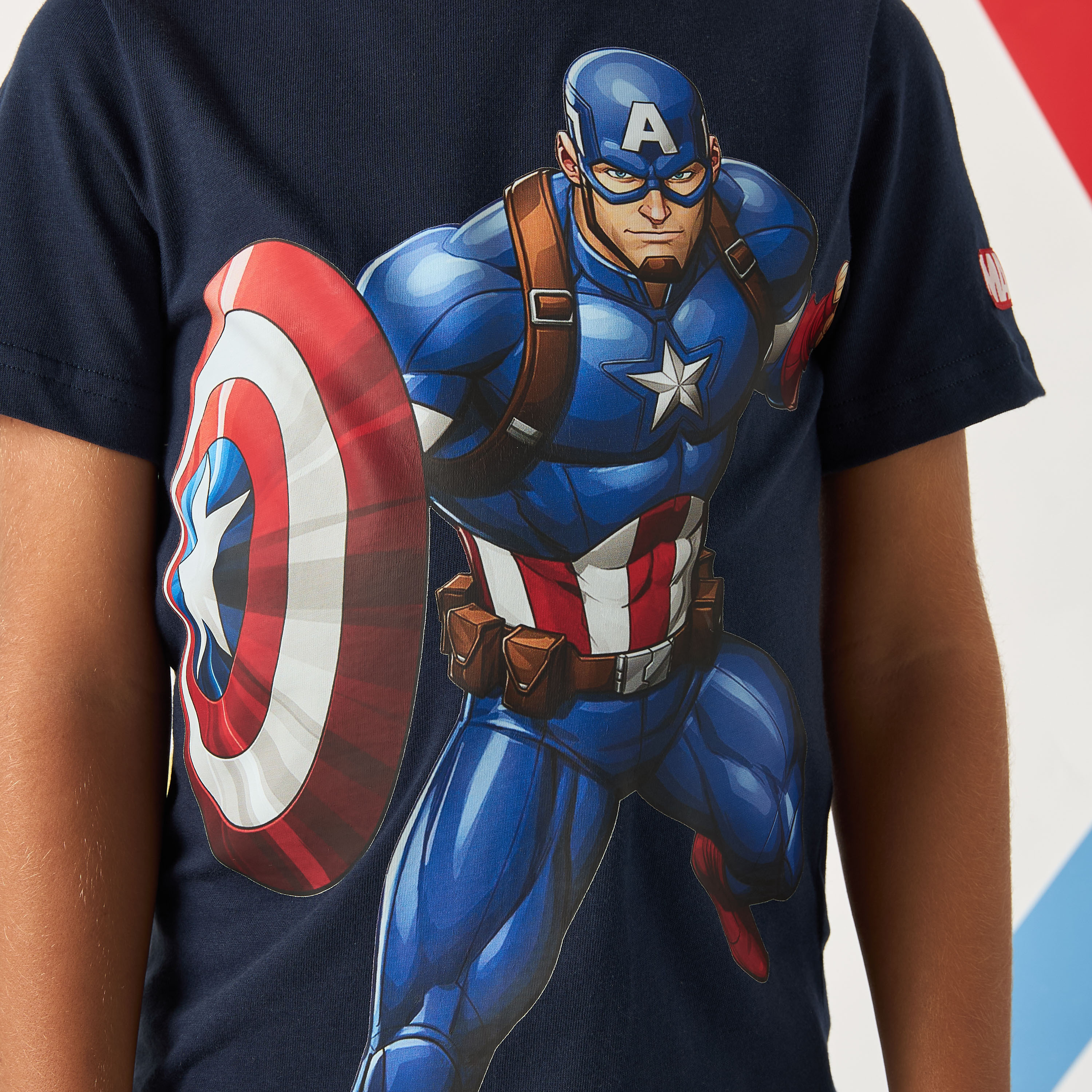 Shop Captain America Print T shirt Online Max Kuwait