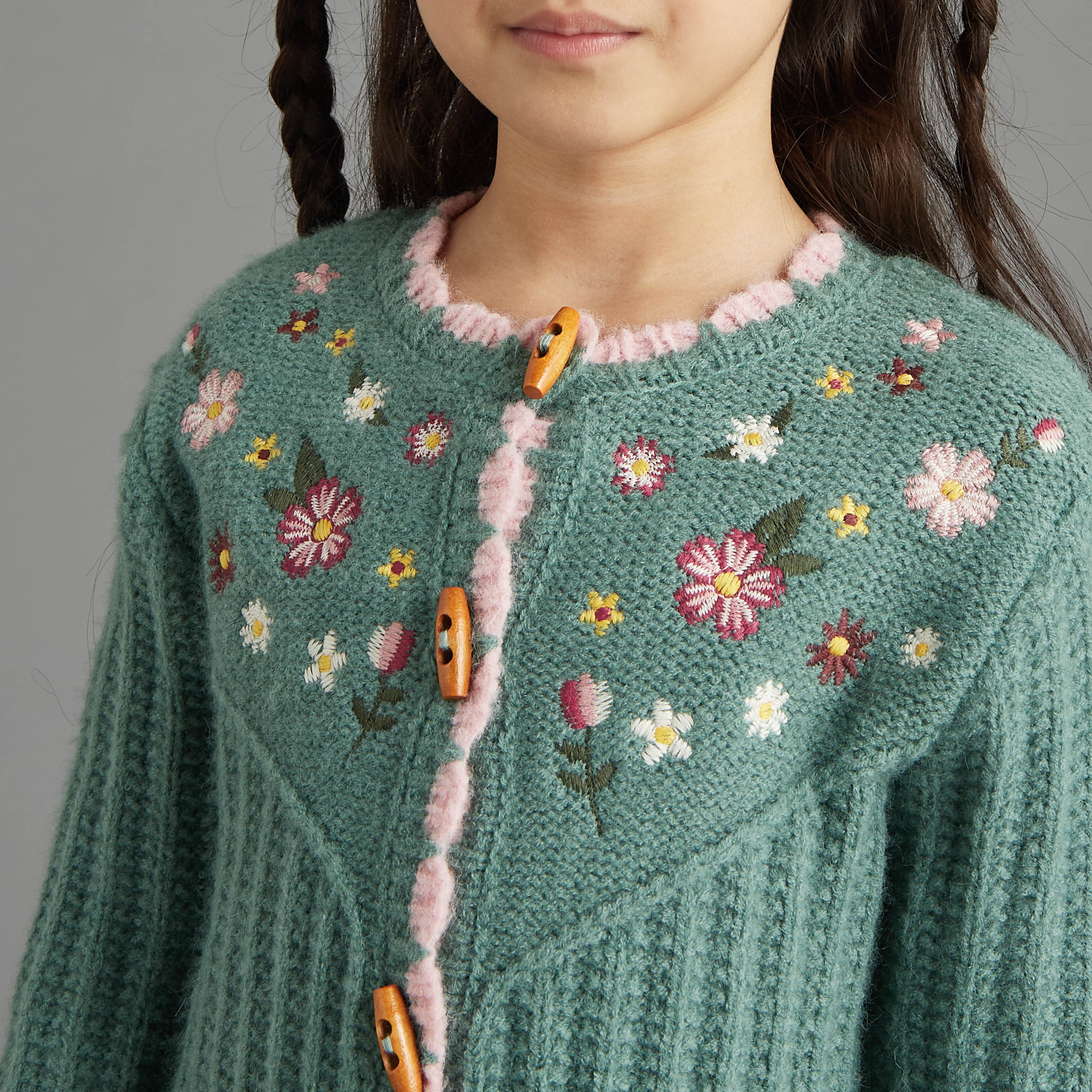 Shop Floral Embroidered Cardigan Online Max UAE