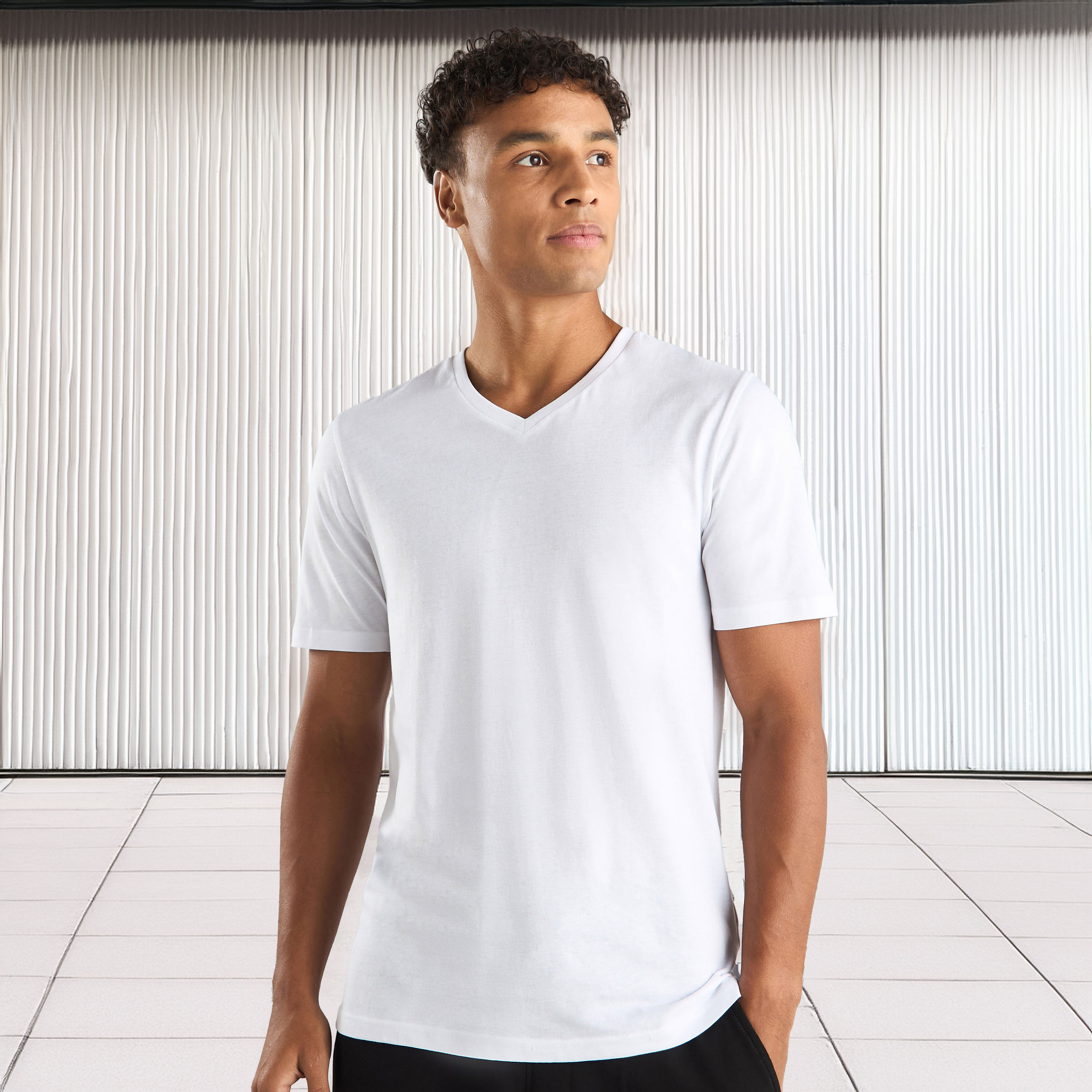 Mens slim fit plain white t shirt hotsell