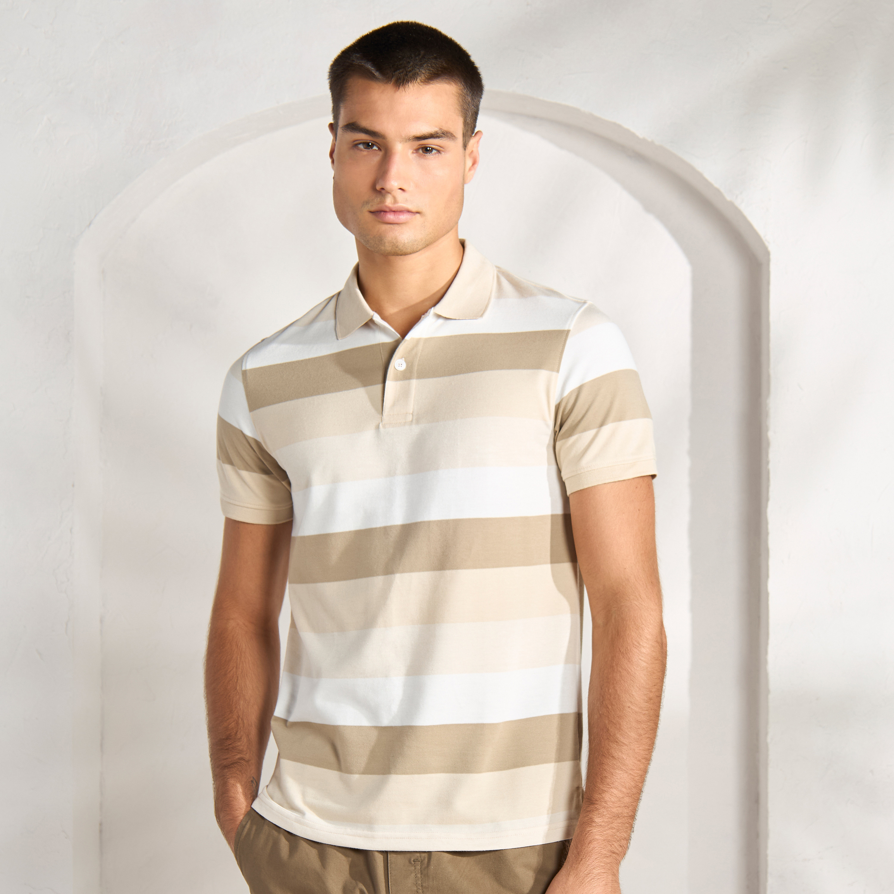 Shop Striped Polo T shirt Online Max Bahrain