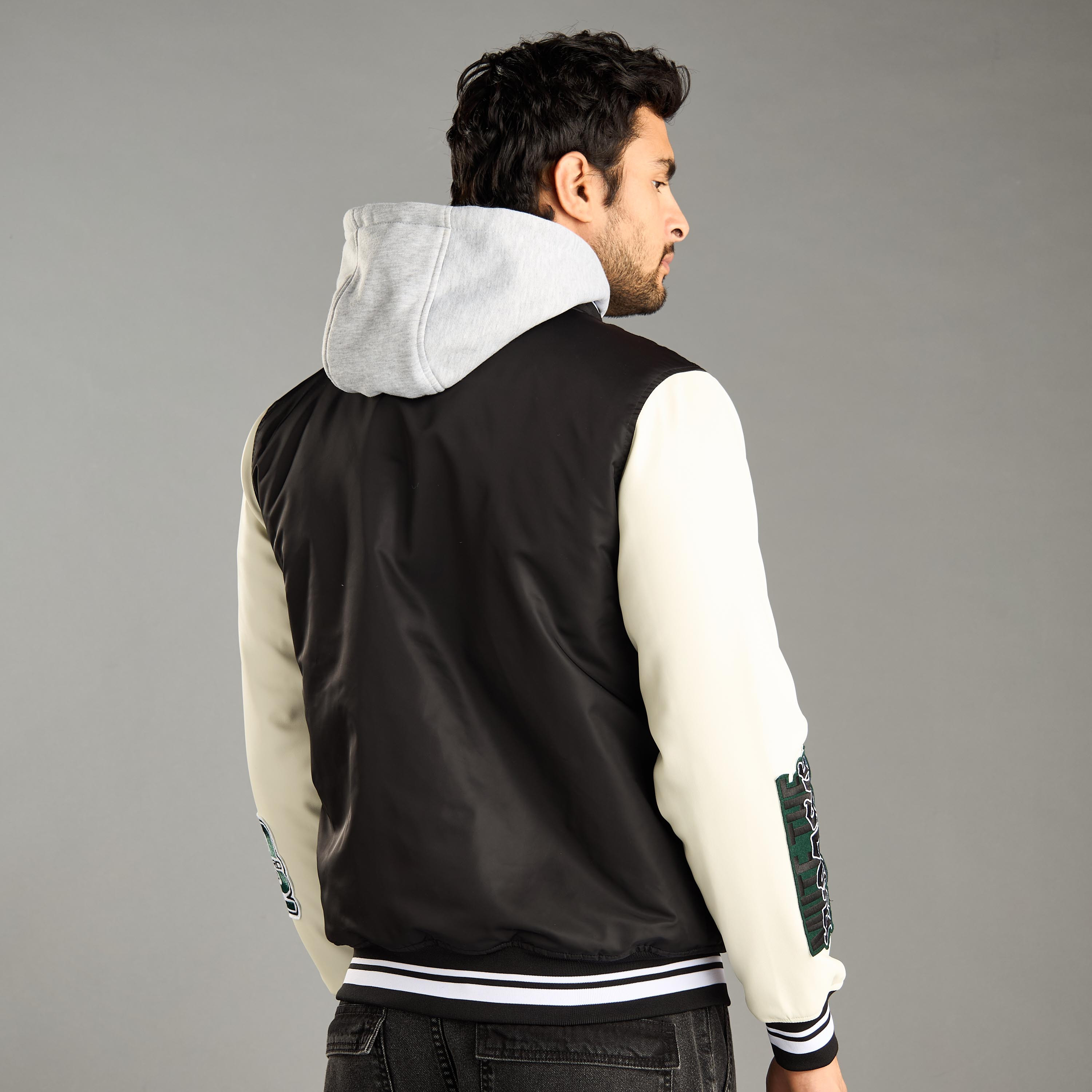 Shop Hooded Varsity Jacket Online | Max Saudi Shop Hooded Varsity Jacket Online | Max Saudi